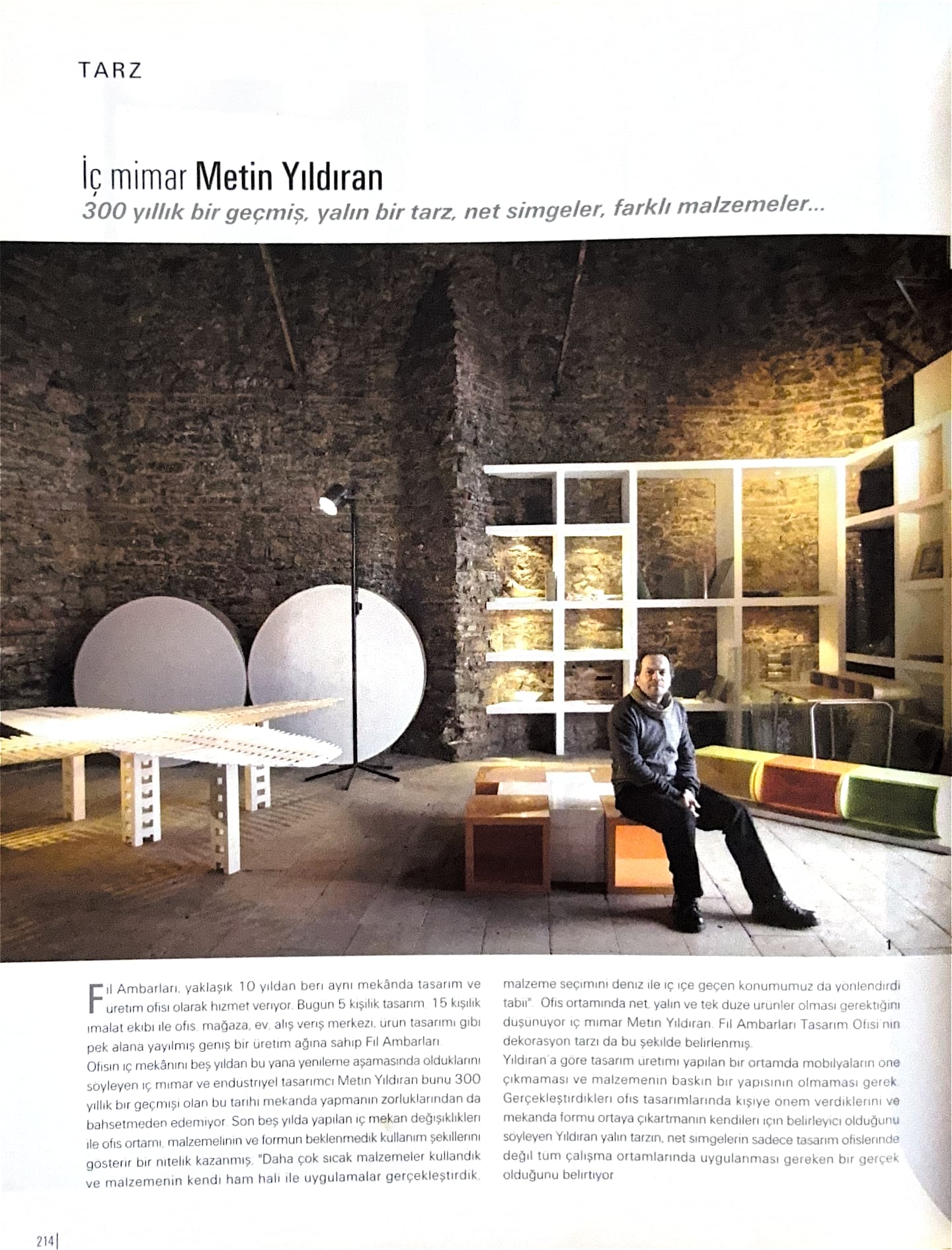 İç mimar Metin Yıldıran, 1. sayfa