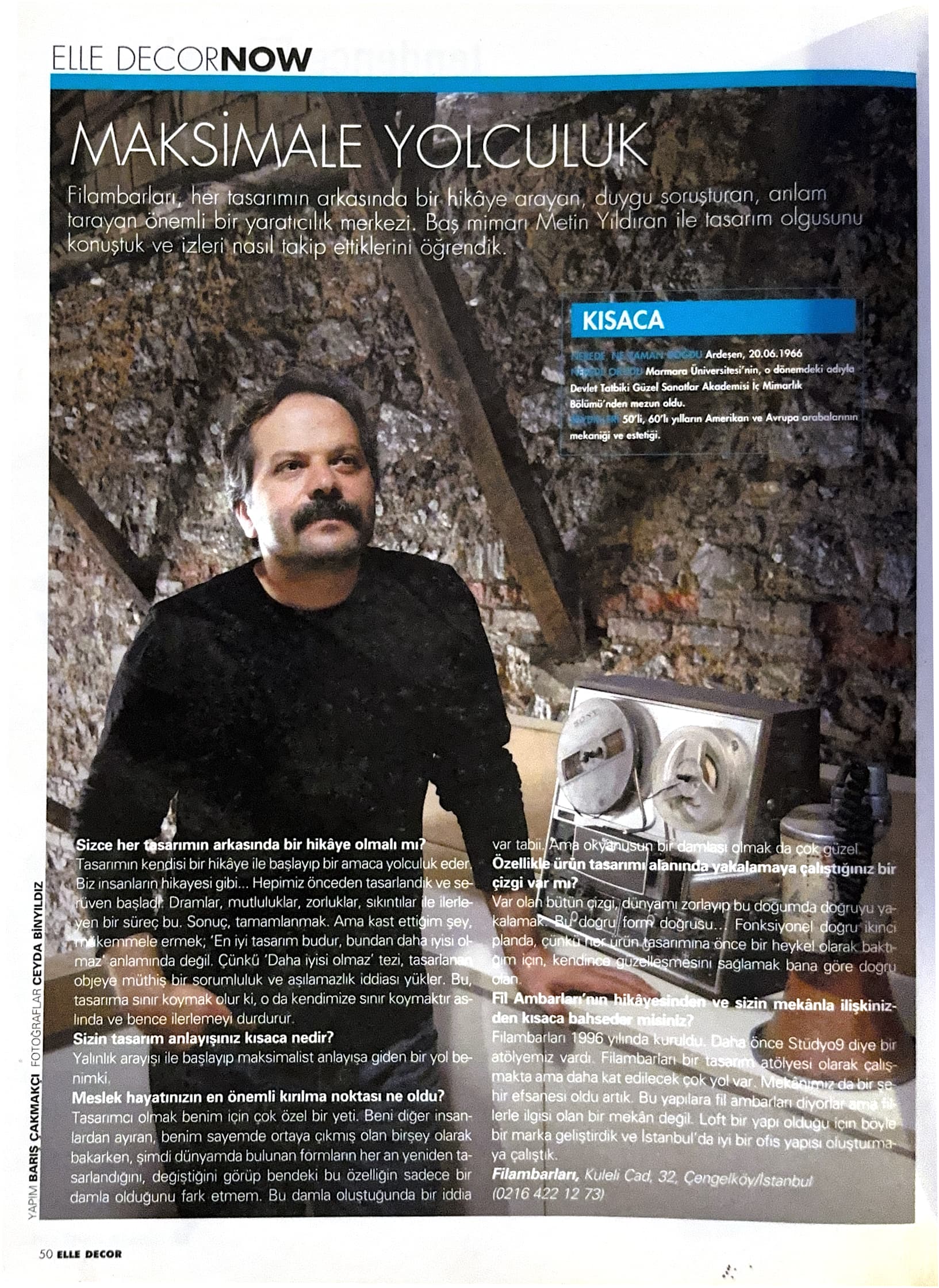 ELLE DECOR — Maksimale yolculuk, 1. sayfa
