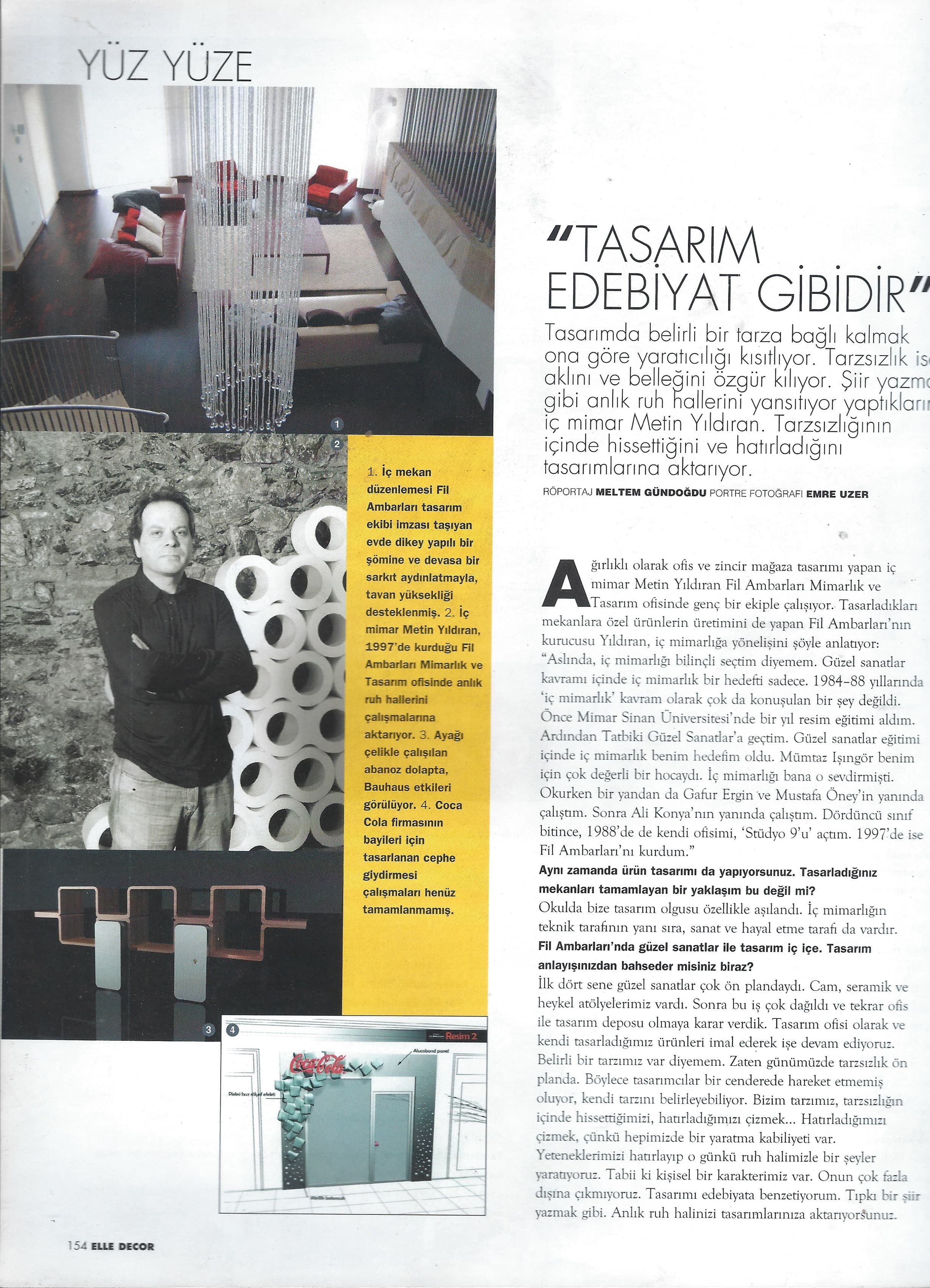 ELLE DECOR — Tasarım edebiyat gibidir, 1. sayfa